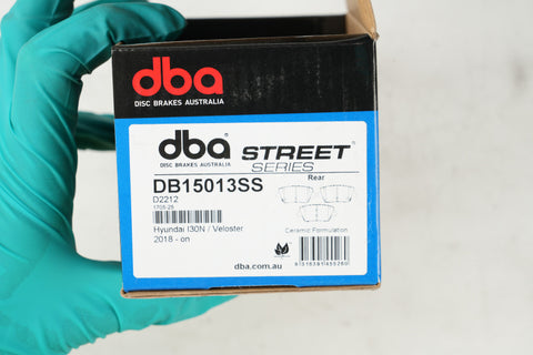 DBA 22-23 Hyundai Veloster (300mm Rear Rotor) Street Series Rear Brake Pads - DB15013SS