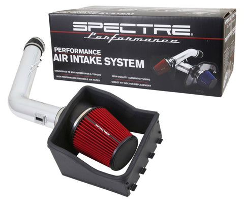 Spectre 11-14 Ford F250/350 V8-6.2L F/I Air Intake Kit - Polished w/Red Filter - 9001