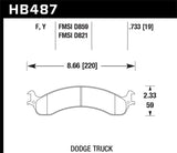 Hawk LTS Street Brake Pads - HB487Y.733