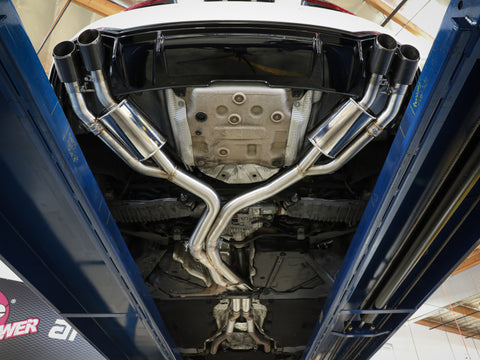 aFe 18-20 Audi RS5 Coupe MACH Force-Xp 3in to 2.5in 304 SS Axle-Back Exhaust System-Quad Polish Tips - 49-36427-P