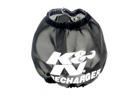 K&N Universal PreCharger Round Tapered Air Filter Wrap Black 3in Base ID x 2in Top ID x 3in H - 22-8028PK