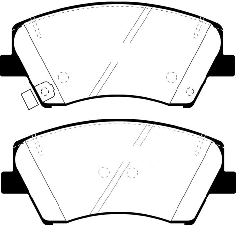 EBC 2017+ Hyundai Elantra 1.4L Turbo Greenstuff Front Brake Pads - DP23075