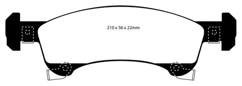 EBC 02-06 Ford Expedition 4.6 2WD Yellowstuff Front Brake Pads - DP41651R