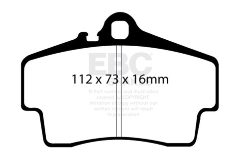 EBC Racing 97-02 Porsche 911 (996) RP-1 Race Rear Brake Pads - DP81208RP1