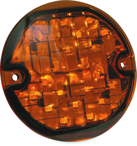 Kuryakyn ECE Compliant LED 3-1/4 Flat Style Turn Signal Insert Amber Lens - 5470