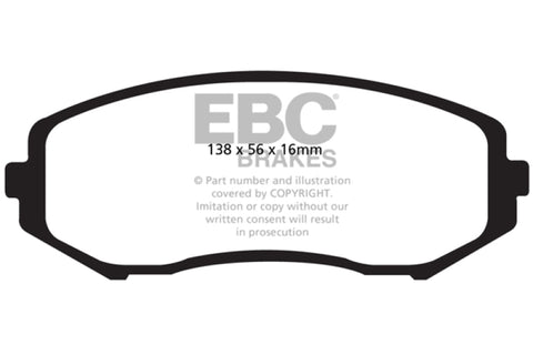 EBC 08+ Suzuki Grand Vitara 2.4 Greenstuff Front Brake Pads - DP61818