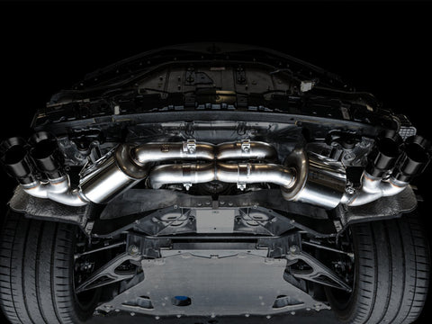 AWE Tuning 2020 Chevrolet Corvette (C8) Touring Edition Exhaust - Quad Diamond Black Tips - 3015-43159