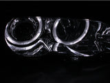 ANZO 2000-2003 BMW 3 Series E46 Projector Headlights w/ Halo Chrome - 121268