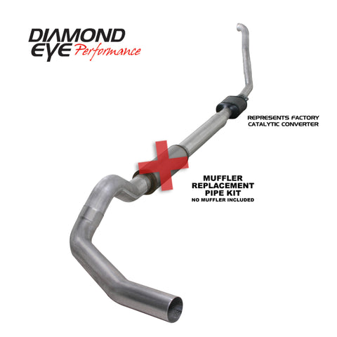 Diamond Eye KIT 5in TB MFLR RPLCMENT PIPE SGL ALUM 94-97 5 7 3L F250/F350 PWRSTROKE NFS W CARB STDS - K5314A-RP