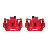 Power Stop 10-16 Hyundai Genesis Coupe Rear Red Calipers w/Brackets - Pair - S6394