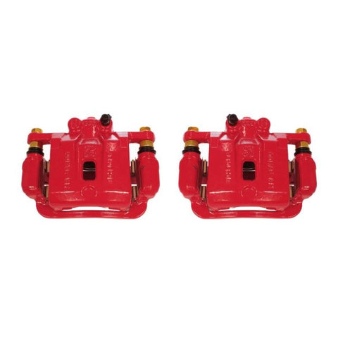 Power Stop 10-16 Hyundai Genesis Coupe Rear Red Calipers w/Brackets - Pair - S6394