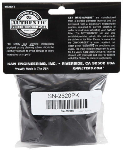 K&N PreCharger for SN-2620 Filter - SN-2620PK