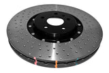 DBA 14-17 Audi A8 Quattro Front Slotted 5000 Series 2 Piece Rotor Assembled w/ Black Hat Drill/Dimp - 52774BLKXD