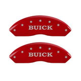 MGP 4 Caliper Covers Engraved Front Buick Rear Red Finish Silver Char 2018 Buick Envision - 49011SBSHRD