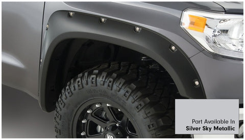 Bushwacker 16-18 Toyota Tundra Fleetside Pocket Style Flares 4pc 66.7/78.7/97.6in Bed - Silver Sky - 30918-53