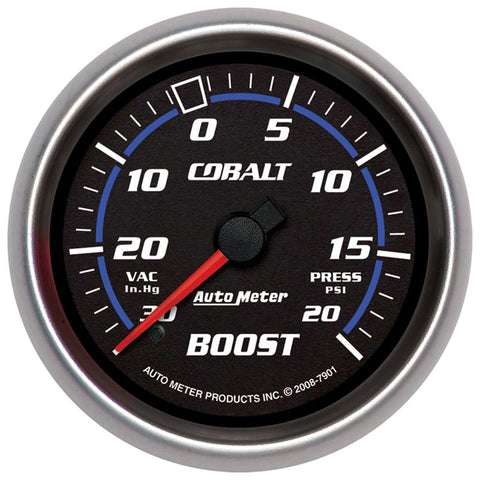 AutoMeter Gauge Vac/Boost 2-5/8in. 30Inhg-20PSI Mechanical Cobalt - 7901