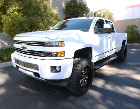 RealTruck 15-19 Chevy Silverado 25/3500HD CC Dsl 4dr VoltStep Electric Running Board Kit - Tex. Blk - 20405187PC