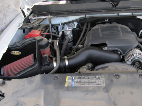 Airaid 09-10 GM Trucks 6.0L w/ Mech Fans MXP Intake System w/ Tube (Dry / Red Media) - 201-271