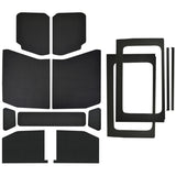 DEI 18-23 Jeep Wrangler JL 4-Door Boom Mat Complete Headliner Kit - 13 Piece - Black Leather Look - 50182
