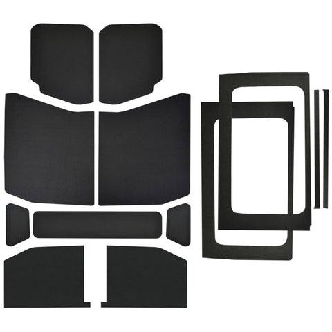 DEI 18-23 Jeep Wrangler JL 4-Door Boom Mat Complete Headliner Kit - 13 Piece - Black Leather Look - 50182