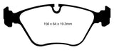 EBC 10-14 BMW X5 4.4 Twin Turbo (50) Yellowstuff Front Brake Pads - DP41994R