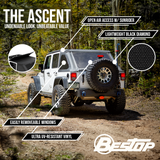 Bestop 07-18 Jeep Wrangler JK 4-Door Ascent (Black Diamond) - 56825-35