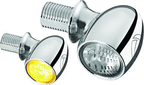 Kuryakyn Kellerman Atto Clear Lens Amber Chrome - 2521