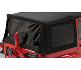 Bestop 07-18 Jeep Wrangler JK 4-Door (Prem Blk Twill Supertop 54823 or Rep-A-Top 79847 Window Set - 58443-17