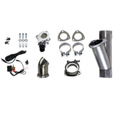Granatelli 2.5in Aluminized Mild Steel Electronic Exhaust Cutout System w/Slip Fit & Band Clamps - 303525