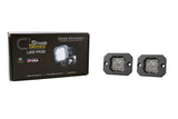 Diode Dynamics Stage Series C1 LED Pod Pro - White Flood Flush BBL (Pair) - DD6477P