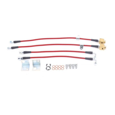 Power Stop 15-17 Ford Mustang Front & Rear SS Braided Brake Hose Kit - BH00116
