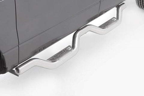 Lund 14-17 Chevy Silverado 1500 Crew Cab Latitude Nerf Bars - Polished - 26510012