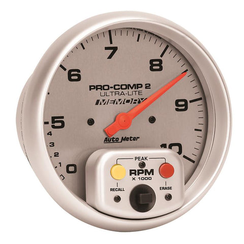 Autometer Ultra-Lite 5 inch 10K RPM In Dash Dual Range w/ Memory Tachometer - 4499