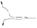 aFe Gemini XV 3in 304 SS Cat-Back Exhaust w/ Cutout 14-19 GM Trucks 4.3L/5.3L w/ Black Tips - 49-34132-B