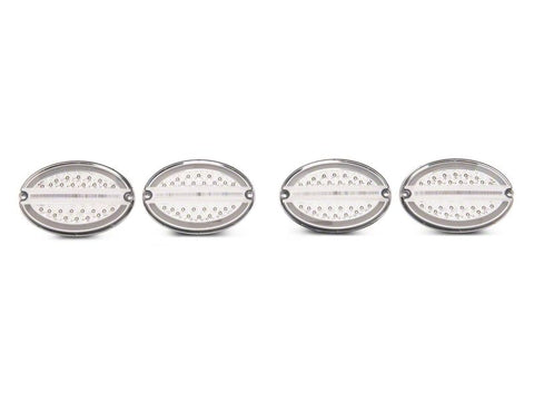 Raxiom 97-04 Chevrolet Corvette C5 Axial Series LED Tail Lights- Chrome Housing (Clear Lens) - CV4608