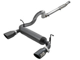 aFe Rebel Series 409 Stainless Steel Cat-Back Exhaust 18-21 Jeep Wrangler JL 2.0L (t) - Black Tip - 49-48096-B