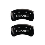 MGP 4 Caliper Covers Engraved Front & Rear GMC Black finish silver ch - 34209SGMCBK