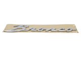 Ford Racing 21-23 Bronco Script Fender Badge - Silver - M-1447-BSS