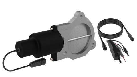 QTP 3.5in Bolt-On QTEC Electric Cutout Valve - Single - QTEC35