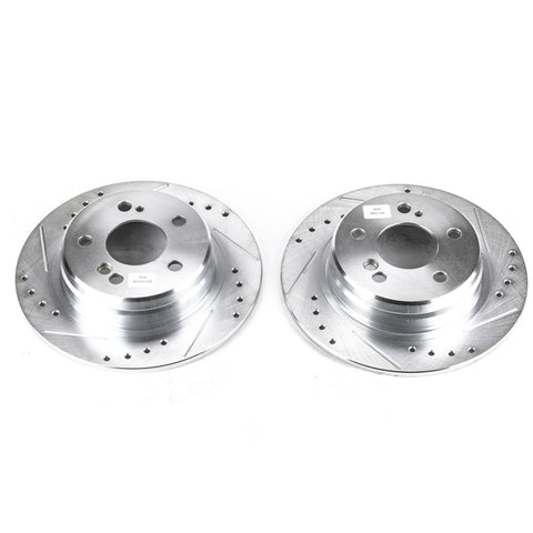Power Stop 90-93 Mercedes-Benz 300SL Rear Evolution Drilled & Slotted Rotors - Pair - EBR417XPR