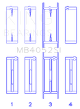 King Engine Bearings Ford 232 (3.8L) (Size +0.25mm) Main Bearing Set - MB4052SI0.25