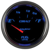 AutoMeter Gauge Fuel Level 2-5/8in. 73 Ohm(e) to 10 Ohm(f) Elec Cobalt - 7915