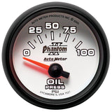 Autometer Phantom II 52mm Short Sweep Electronic 0-100psi Oil Pressure Gauge - 7527