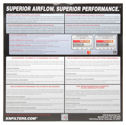 K&N Custom Air Filter Round 9in OD x 8in ID x 2.87in H - e-3530