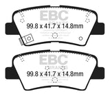EBC 15+ Hyundai Sonata 1.6 Turbo (Elec Park Brake) Ultimax2 Rear Brake Pads - UD1813