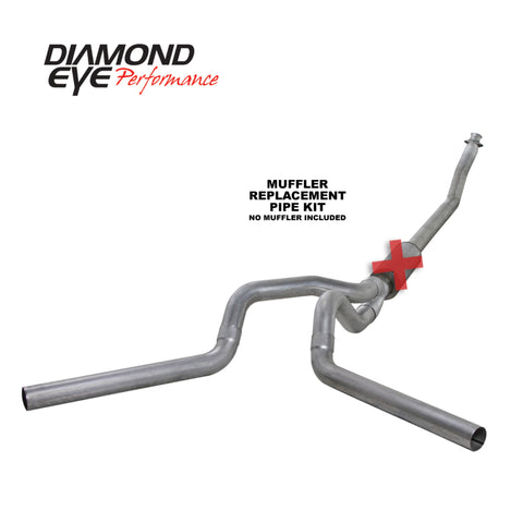 Diamond Eye KIT 4in TB MFLR RPLCMENT PIPE DUAL AL: 94-02 DODGE CUMMINS 5.9L - K4214A-RP