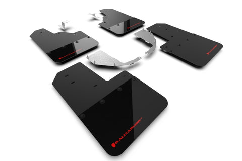 Rally Armor 21-25 Ford Bronco (Steel Bmpr - NO Rptr/Sprt - NO RR/RB) Blk Mud Flap w/Red Logo - MF85-NO-ST-RD
