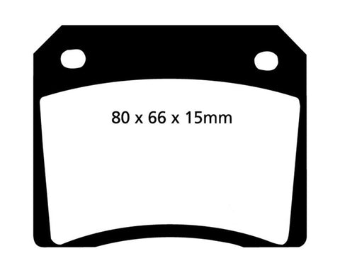 EBC 67-74 Ac 428 7.0 Redstuff Rear Brake Pads - DP3101C