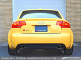 AWE Tuning Audi B7 RS4 Track Edition Exhaust - Diamond Black Tips - 3020-43018