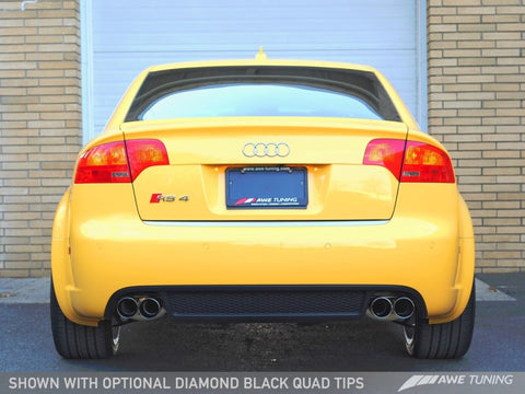 AWE Tuning Audi B7 RS4 Track Edition Exhaust - Diamond Black Tips - 3020-43018